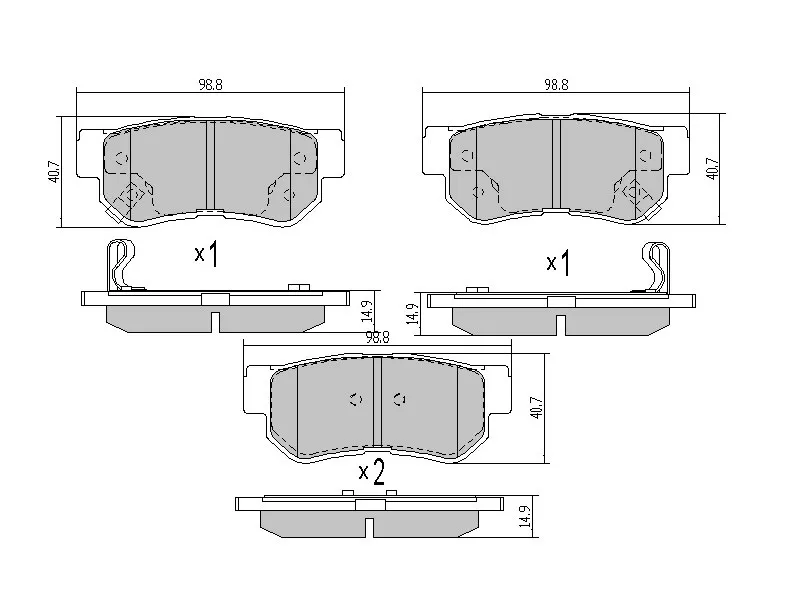 Колодки тормозные (Сзади) Hyundai Elantra 00-12 / Santa Fe 00-12 - Артикул ST5830226A00 - Производитель Sat - Фото, Отзывы, Цены 