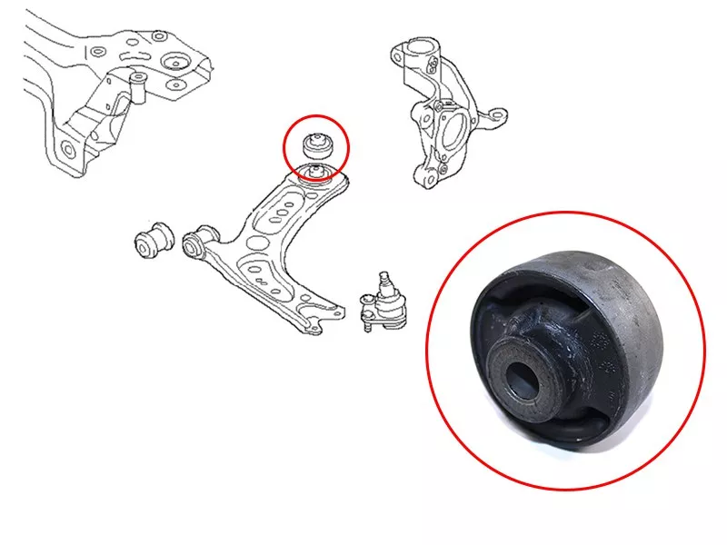 Сайлентблок рычага Audi A3 12- / Skoda Karoq 17 - Артикул ST5Q0407183E - Производитель Sat - Фото, Отзывы, Цены 