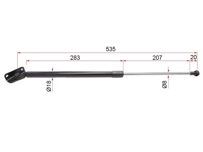 Амортизатор крышки багажника левый -ST63269FG030 Sat для SUBARU IMPREZA