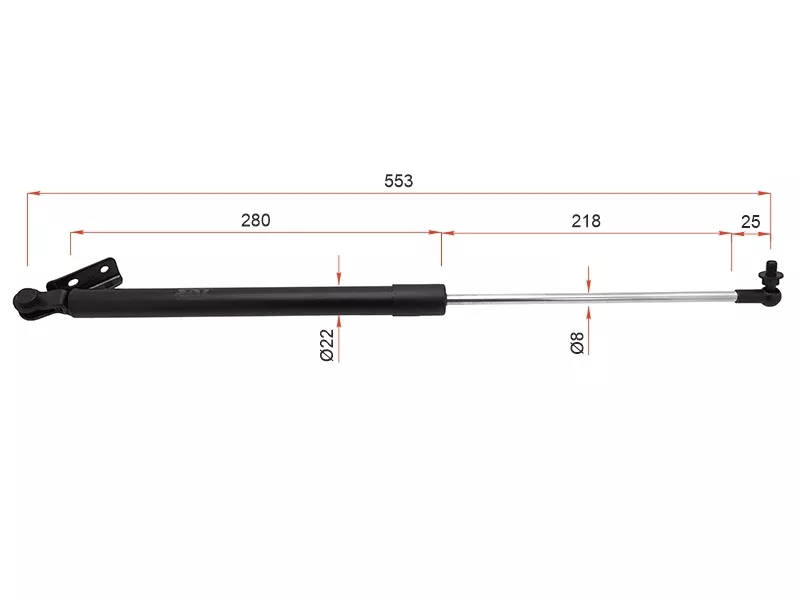 Амортизатор крышки багажника Subaru Forester 02-08 (Слева) - Артикул ST63269SA010 - Производитель Sat - Фото, Отзывы, Цены 