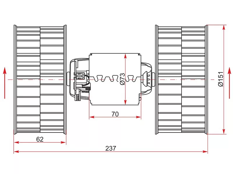 Мотор отопителя салона (Левый руль) BMW 5-Series 88-96 / 7-Series 86-94 - Артикул ST64111374377 - Производитель Sat - Фото, Отзывы, Цены 