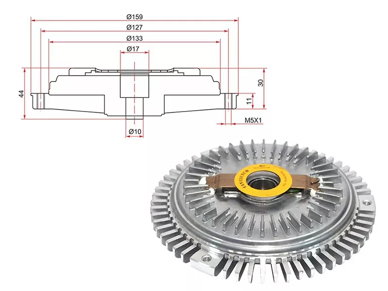 Вискомуфта -ST6612003922 Sat для SSANGYONG REXTON