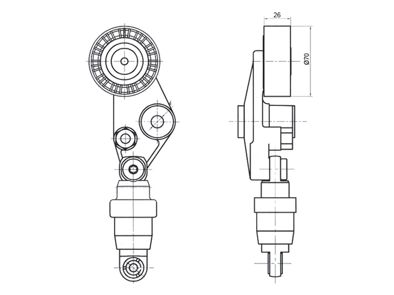 Натяжитель приводного ремня SSANG YONG ACTYON/KYRON/REXTON 2,0D 01 - Артикул ST6652000070 - Производитель Sat - Фото, Отзывы, Цены 