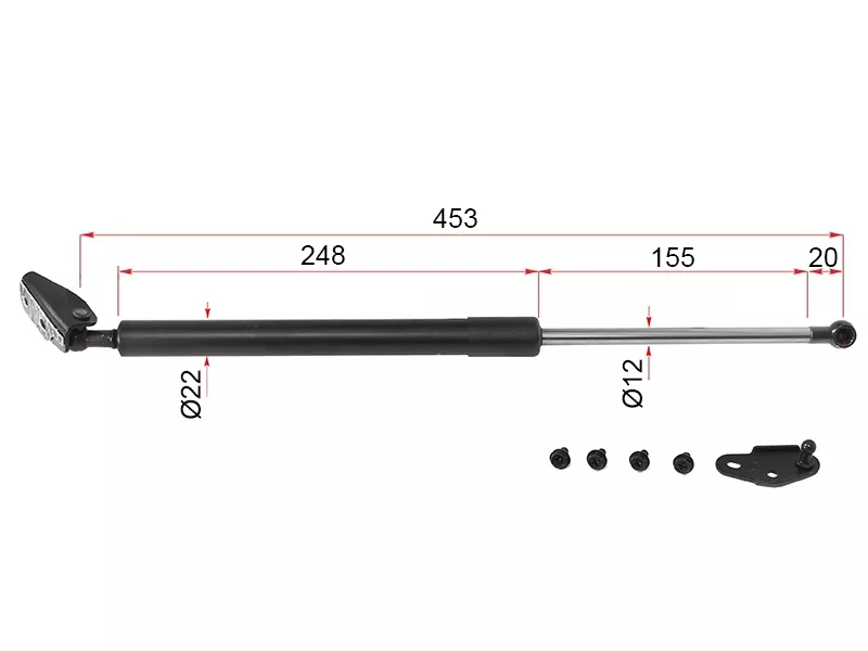 Амортизатор крышки багажника Toyota Caldina (T210) 97-02 (Справа) - Артикул ST6895080059 - Производитель Sat - Фото, Отзывы, Цены 