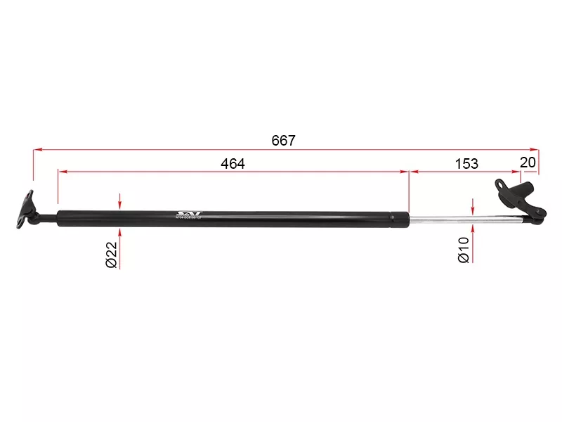Амортизатор крышки багажника Toyota Alphard (H10) 02-08 (Слева) - Артикул ST6896058060 - Производитель Sat - Фото, Отзывы, Цены 