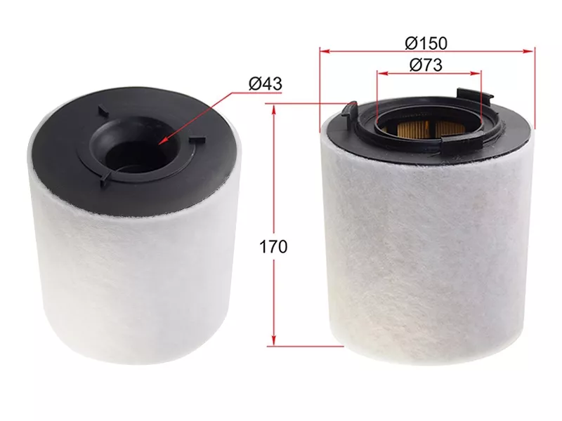 Фильтр воздушный 1.2 / 1.4 TSI -ST6R0129620A Sat для SKODA RAPID, SKODA FABIA, AUDI A1