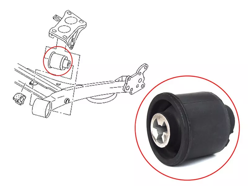 Сайлентблок балки Audi A3 96-13 / Skoda Octavia 96-10 - Артикул ST6R0501541A - Производитель Sat - Фото, Отзывы, Цены 