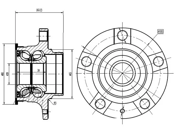 Ступичный узел задн. SKODA FABIA/RAPID/VW POLO (RUS) 09.11 - Артикул ST6RU501611B - Производитель Sat - Фото, Отзывы, Цены 