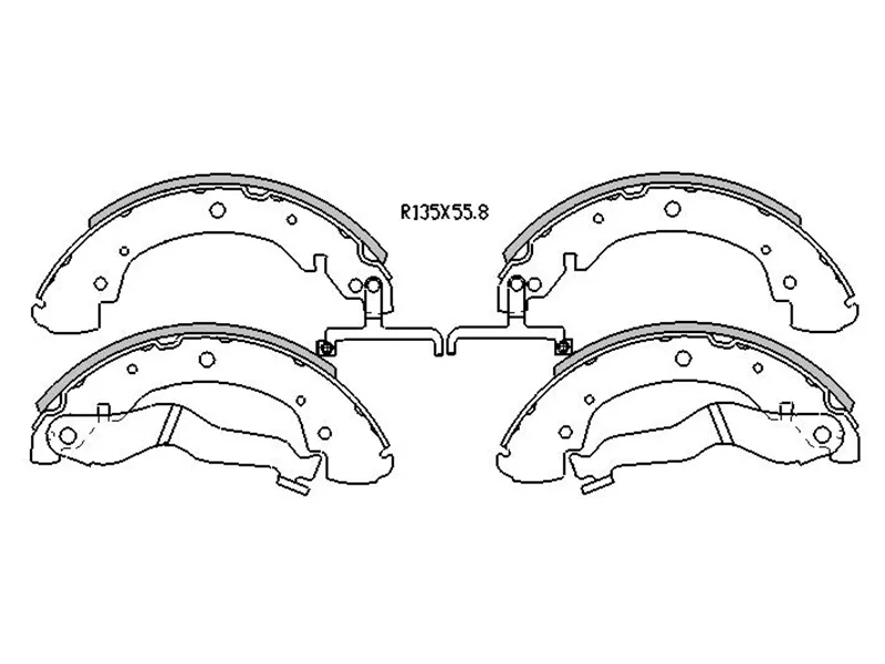 Колодки тормозные задние барабанные -ST701698525B Sat для VOLKSWAGEN TRANSPORTER