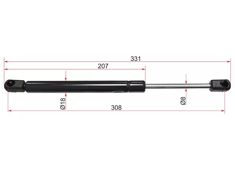 Амортизатор капота SsangYong Rexton 01-17 (Справа=Слева) - Артикул ST7115008100 - Производитель Sat - Фото, Отзывы, Цены 