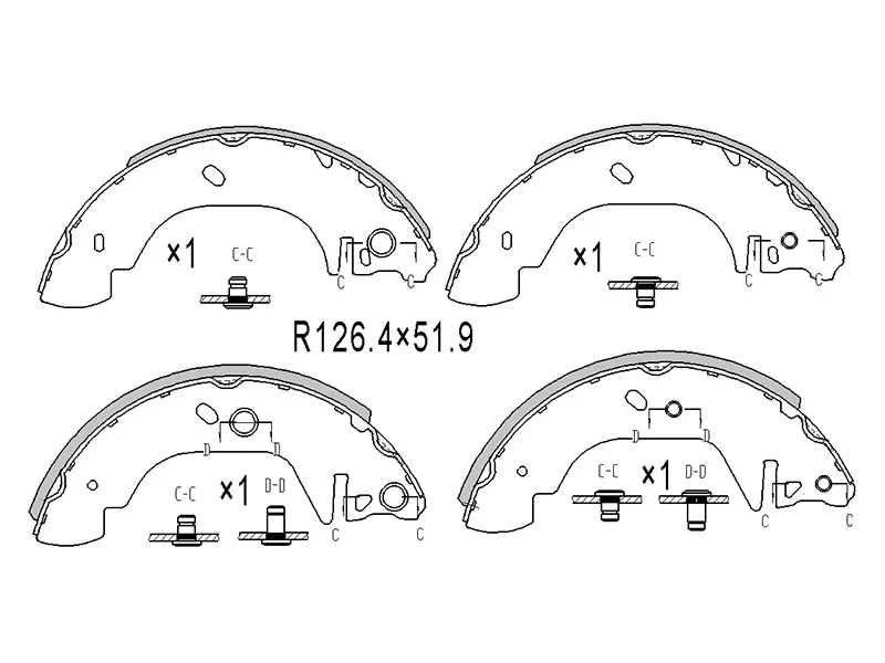 Колодки тормозные задние барабанные -BP53141 Fenox для FORD TRANSIT