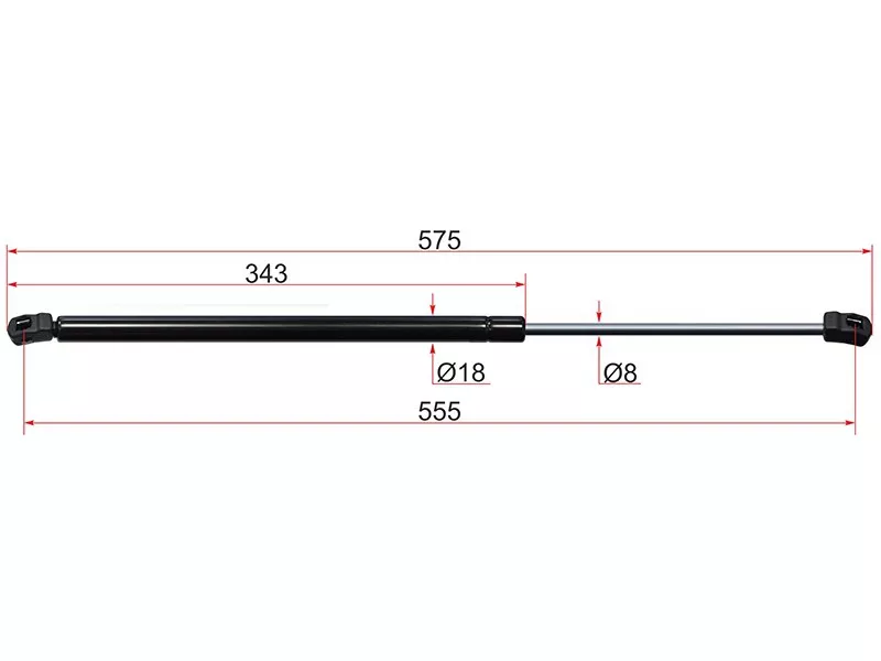 Амортизатор крышки багажника SsangYong Rexton 01-17 (Справа=Слева) - Артикул ST7140608100 - Производитель Sat - Фото, Отзывы, Цены 