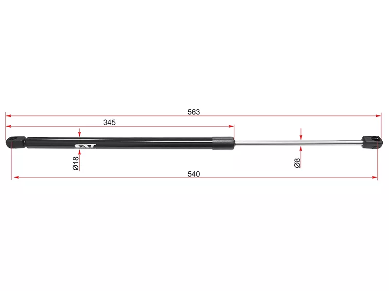 Амортизатор крышки багажника -ST7145034004 Sat для SSANGYONG ACTYON