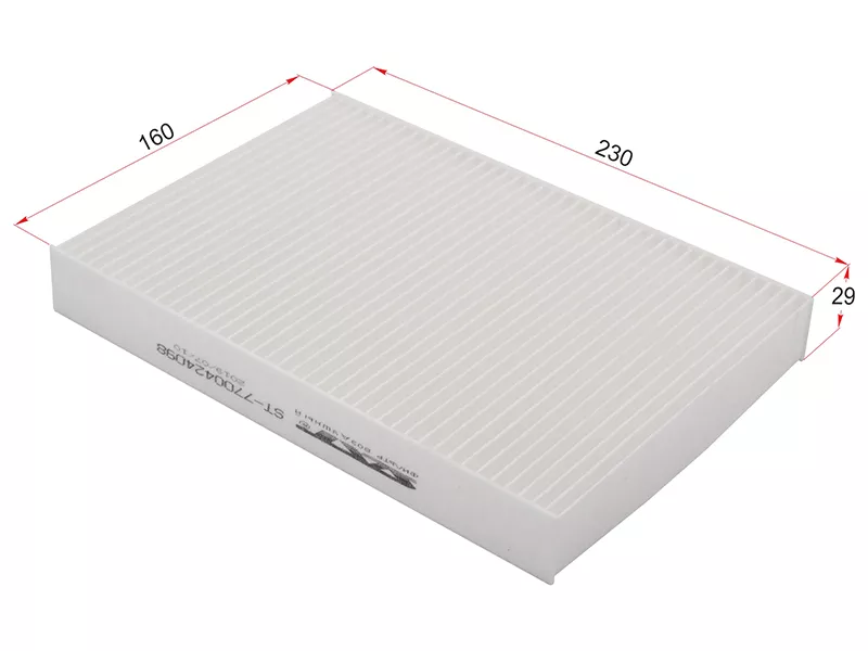 Фильтр салона RENAULT CLIO 98-12/SYMBOL 08-12/MEGANE I 98-02 - Артикул ST7700424098 - Производитель Sat - Фото, Отзывы, Цены 