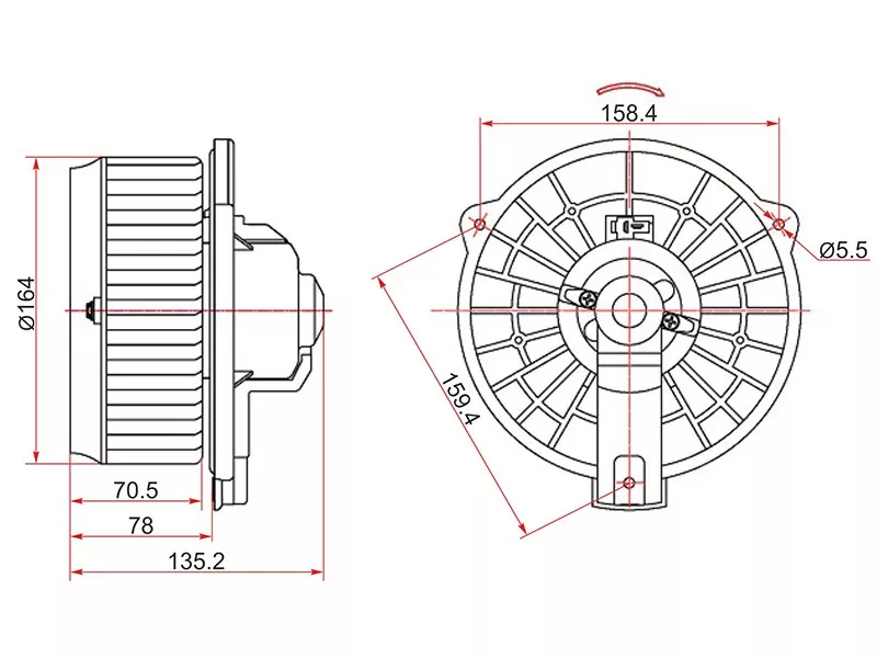 Мотор отопителя салона (Левый руль) Honda CR-V 01-06 / Stream 00-06 - Артикул ST79310S7AG12 - Производитель Sat - Фото, Отзывы, Цены 