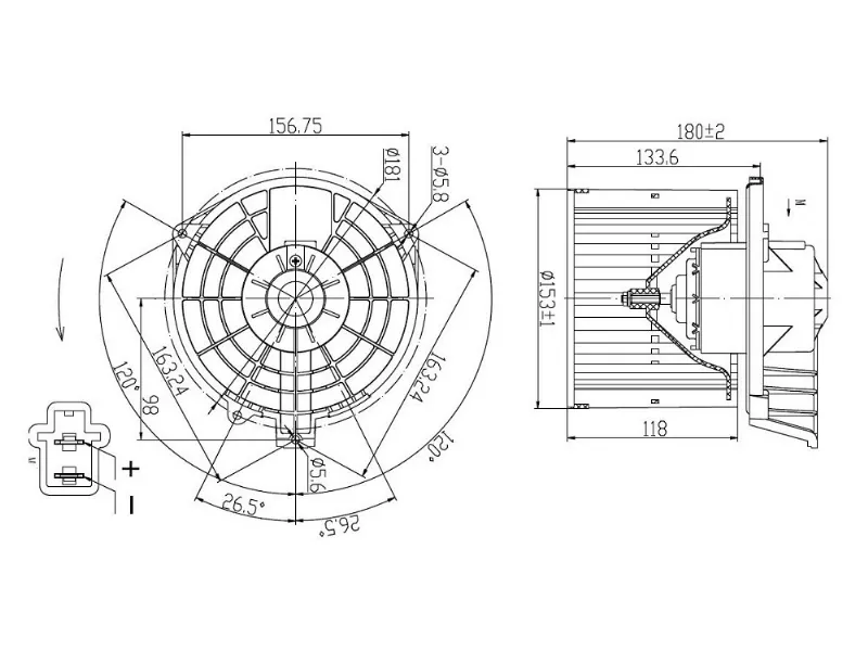 Мотор отопителя салона (Левый руль) Honda Civic 05-12 - Артикул ST79310SMGG41 - Производитель Sat - Фото, Отзывы, Цены 