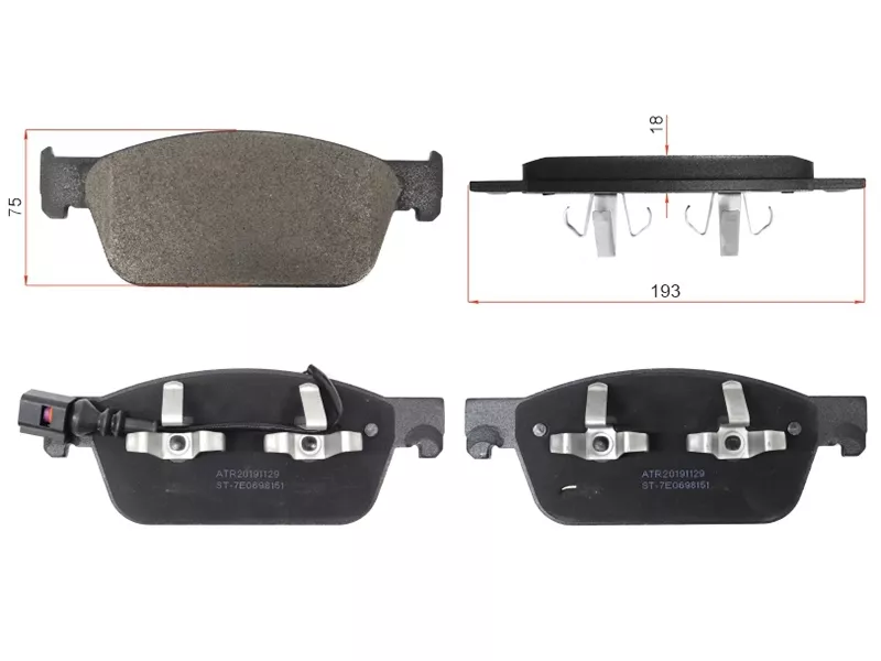 Колодки тормозные (Спереди) Volkswagen Transporter 03- / Multivan 09-15 - Артикул ST7E0698151 - Производитель Sat - Фото, Отзывы, Цены 