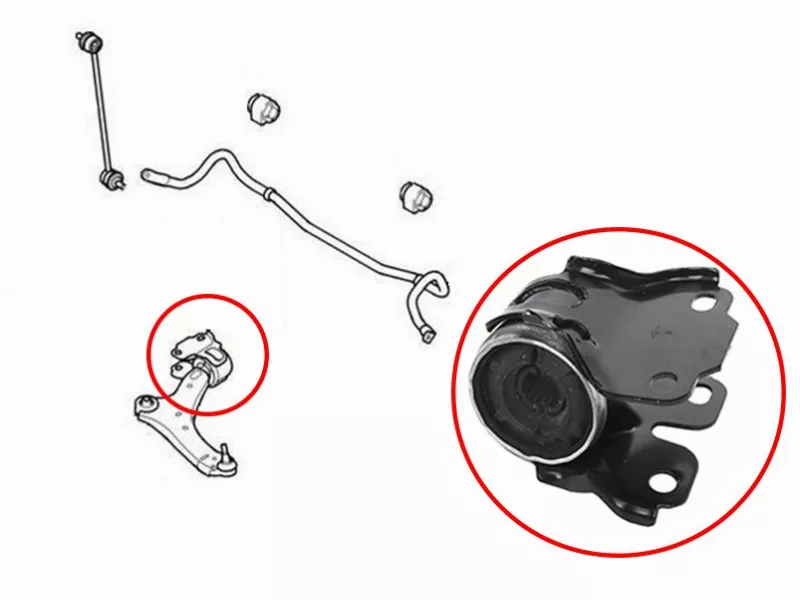 Сайлентблок рычага Ford Mondeo 07-15 / Volvo S60 10-18 - Артикул ST7G9N3A052BABR - Производитель Sat - Фото, Отзывы, Цены 