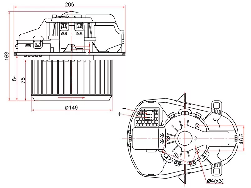 Мотор отопителя салона (Левый руль) Volkswagen Touareg 10-18 - Артикул ST7P0820021F - Производитель Sat - Фото, Отзывы, Цены 