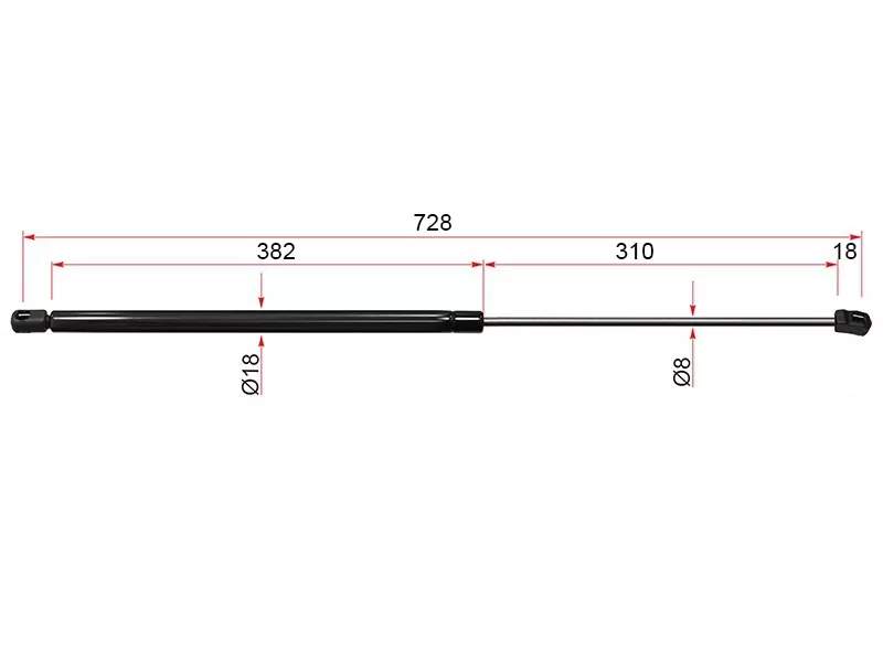 Амортизатор капота Hyundai Sonata 04-10 (Справа=Слева) - Артикул ST811613K000 - Производитель Sat - Фото, Отзывы, Цены 