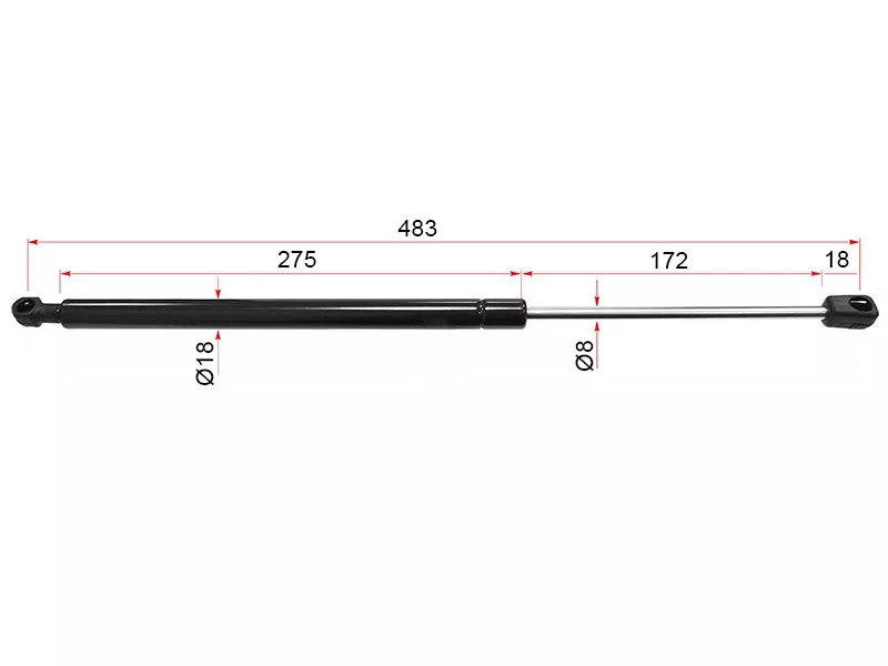 Амортизатор крышки багажника Hyundai Getz 02-11 (Справа=Слева) - Артикул ST817701C001 - Производитель Sat - Фото, Отзывы, Цены 