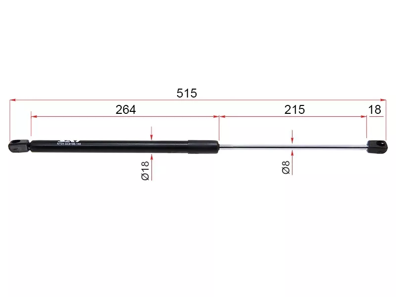 Амортизатор крышки багажника Kia Cerato 04-09 (Справа=Слева) - Артикул ST817702F210 - Производитель Sat - Фото, Отзывы, Цены 