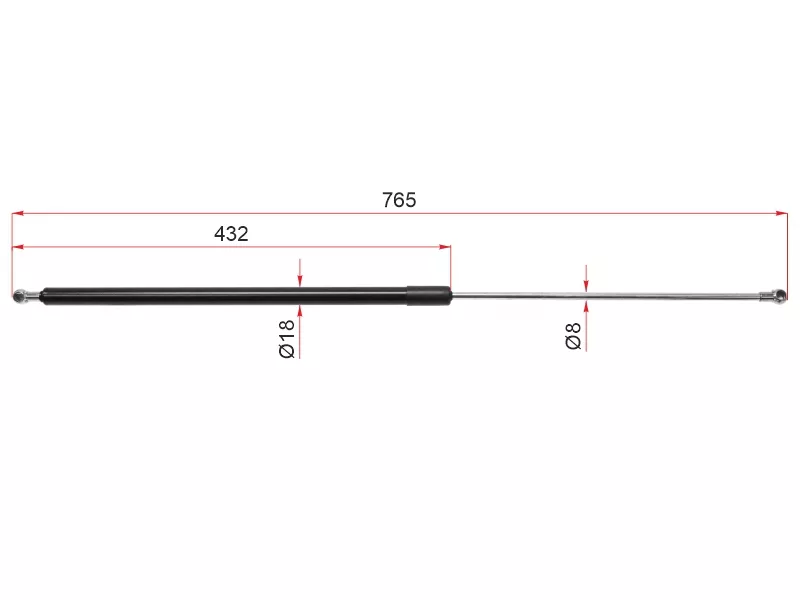 Амортизатор капота Volvo S40 95-04 (Справа=Слева) - Артикул ST819865 - Производитель Sat - Фото, Отзывы, Цены 