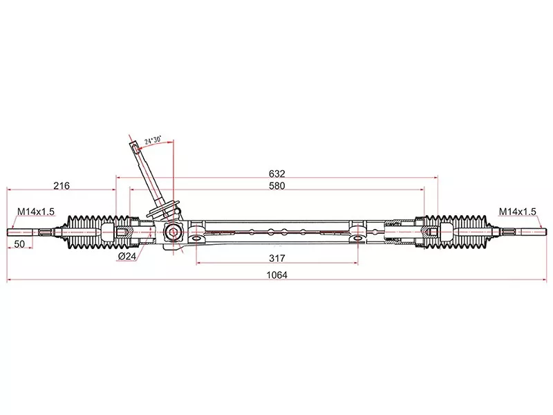 Рейка рулевая RENAULT MEGANE II 03- LHD - Артикул ST8200463517 - Производитель Sat - Фото, Отзывы, Цены 