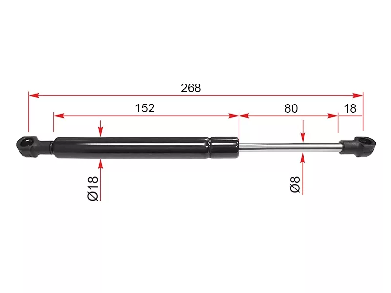 Амортизатор крышки багажника Nissan Primera 01-08 (Справа=Слева) - Артикул ST84430AV600 - Производитель Sat - Фото, Отзывы, Цены 