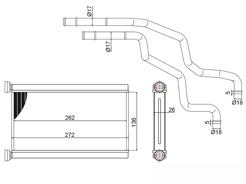 Радиатор отопителя салона Mazda 3 13-19 / 6 12 - Артикул ST870069 - Производитель Sat - Фото, Отзывы, Цены 