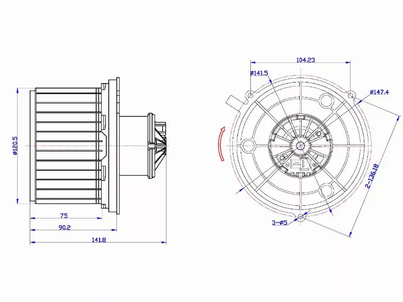 Мотор отопителя салона (Правый руль) Daihatsu Be-Go 06-16 / Copen 02-12 - Артикул ST8710487401 - Производитель Sat - Фото, Отзывы, Цены 