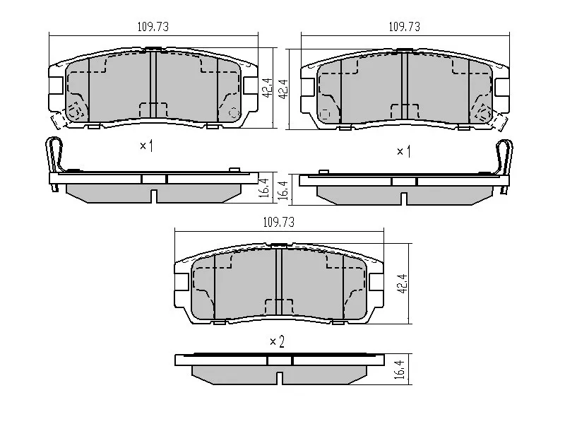 Колодки тормозные задние -ST897035266 Sat для GREAT WALL HOVER