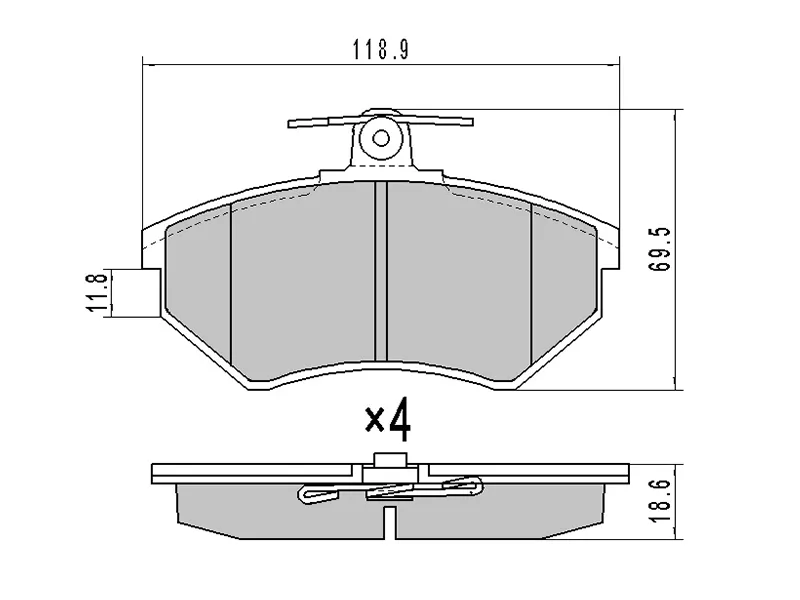 Колодки тормозные передние -WS213404 Jeenice для VOLKSWAGEN GOLF