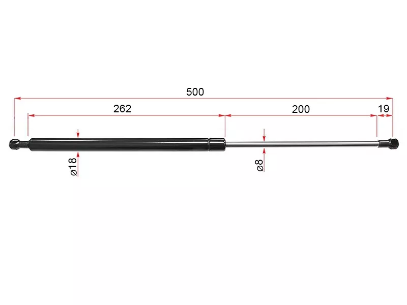 Амортизатор крышки багажника Audi A4 00-06 (Справа=Слева) - Артикул ST8E9827552E - Производитель Sat - Фото, Отзывы, Цены 