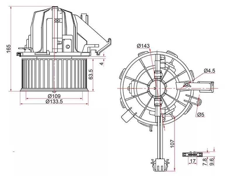 Мотор отопителя салона (Левый руль) Audi A4 08-15 / A5 07-16 - Артикул ST8K1820021C - Производитель Sat - Фото, Отзывы, Цены 