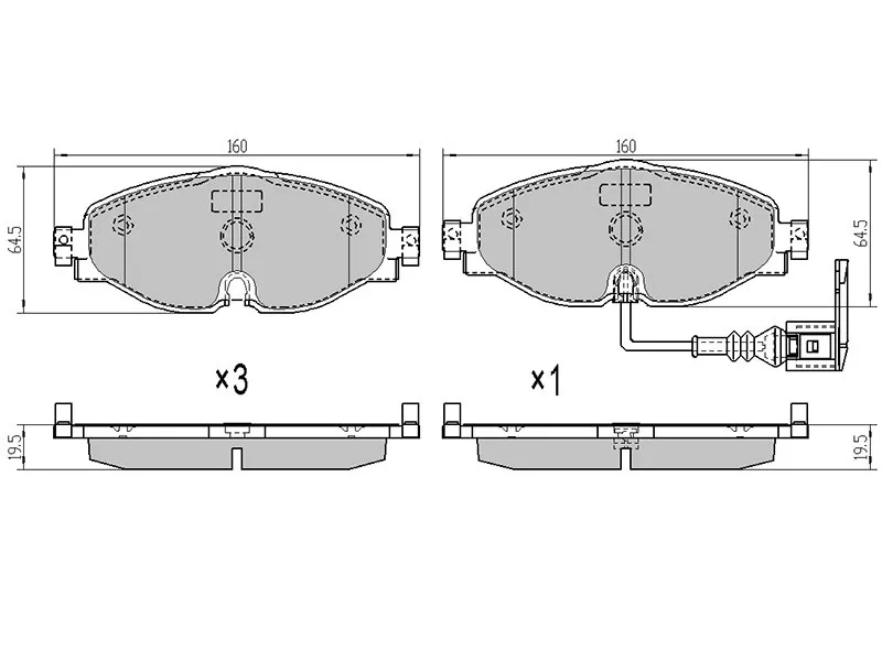 Колодки тормозные (Спереди) Audi A3 12- / Q3 18 - Артикул ST8V0698151B - Производитель Sat - Фото, Отзывы, Цены 