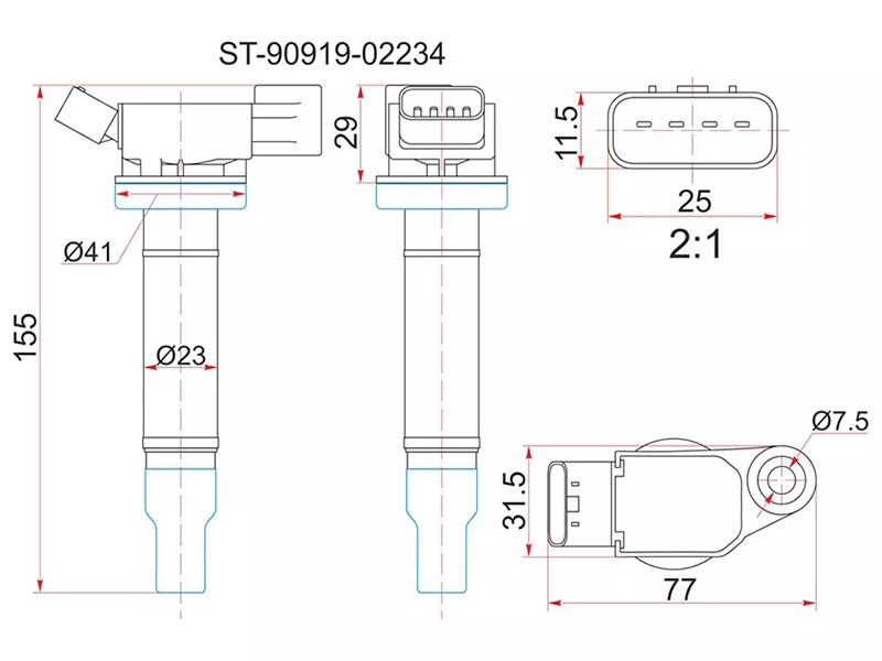 Катушка зажигания 1MZ-FE -SC1928 Startvolt для TOYOTA HARRIER, LEXUS RX300, LEXUS RX330, LEXUS RX350