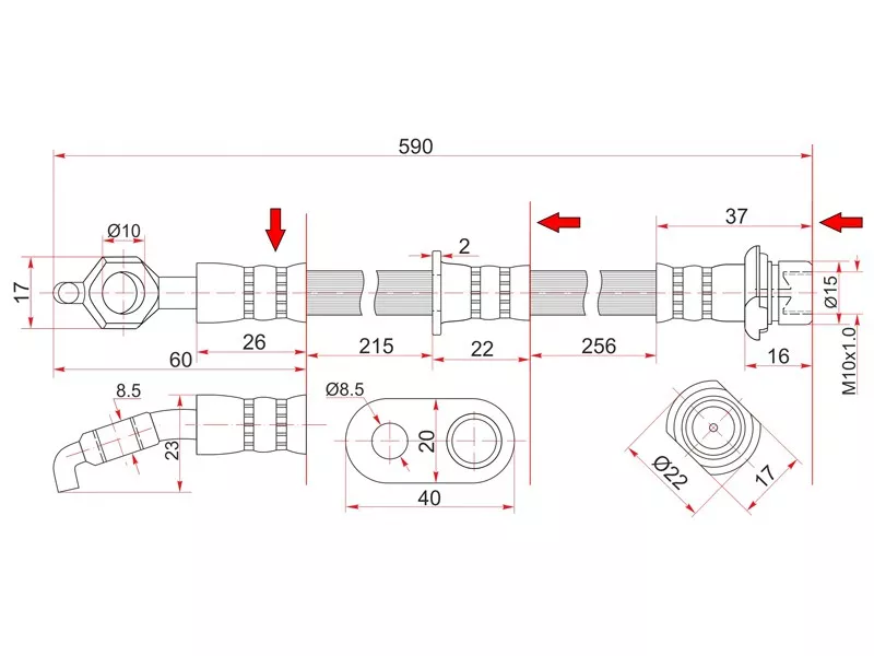 Шланг тормозной перед (Таиланд) TOYOTA CAMRY/VISTA 94-98 LH - Артикул ST9094702793 - Производитель Sat - Фото, Отзывы, Цены 