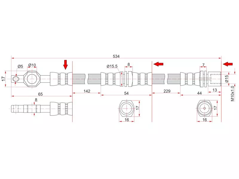 Шланг тормозной передний (Таиланд) TOYOTA CROWN/MAJESTA 87-01 LH=RH - Артикул ST9094702976 - Производитель Sat - Фото, Отзывы, Цены 