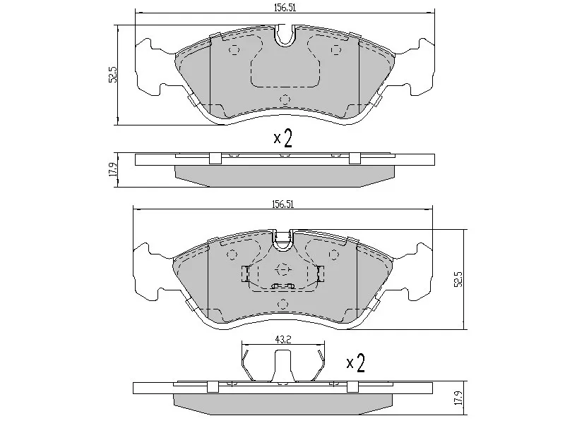 Колодки тормозные передние -ST93192637 Sat для DAEWOO ESPERO