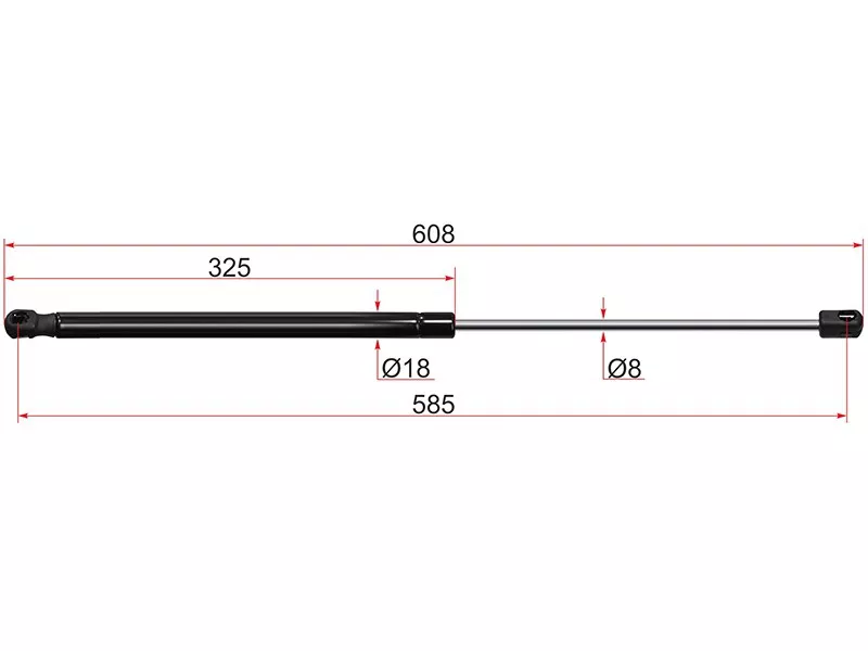 Амортизатор капота Porsche Cayenne 02-10 (Справа=Слева) - Артикул ST95551135900 - Производитель Sat - Фото, Отзывы, Цены 