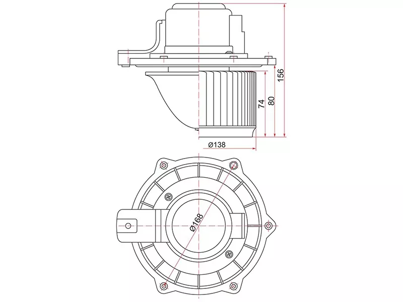 Мотор отопителя салона (Левый руль) Chevrolet Lacetti 04-13 - Артикул ST96554418 - Производитель Sat - Фото, Отзывы, Цены 