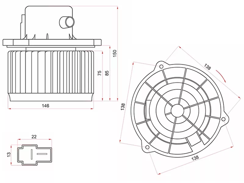 Мотор отопителя салона (Левый руль) Hyundai Elantra 00-09 - Артикул ST971132D000 - Производитель Sat - Фото, Отзывы, Цены 