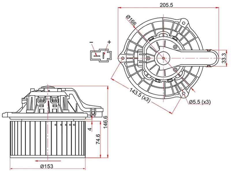 Мотор отопителя салона (Левый руль) Hyundai Elantra 10-20 / ix35 09-15 - Артикул ST971132Y000 - Производитель Sat - Фото, Отзывы, Цены 