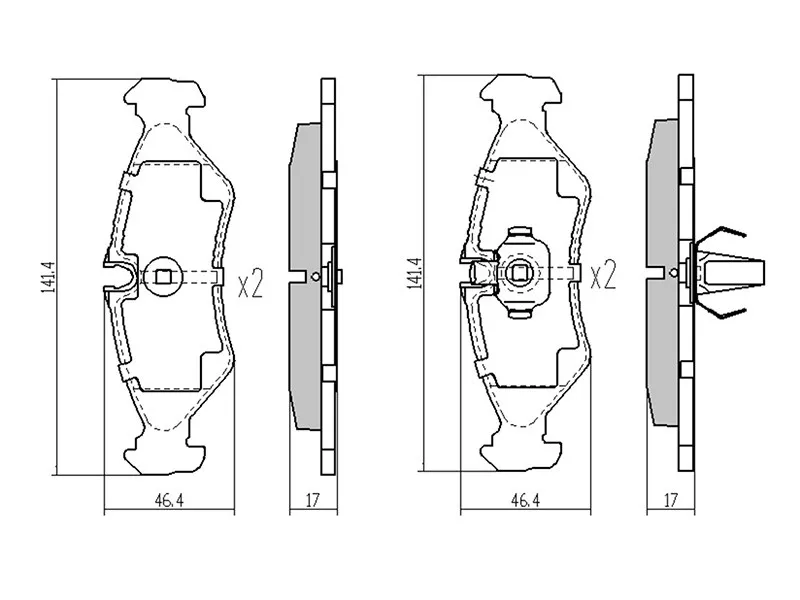 Колодки тормозные задние -STA0024203820 Sat для MERCEDES SPRINTER