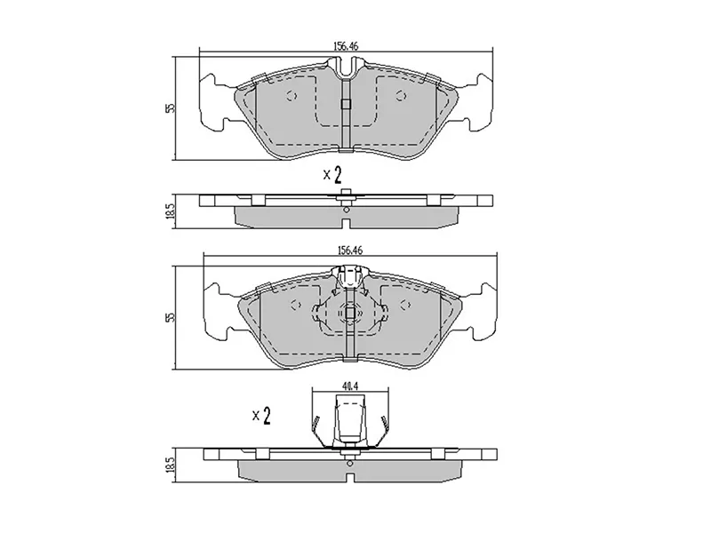 Колодки тормозные задние (3.5 тонны) -STA0024206020 Sat для MERCEDES SPRINTER