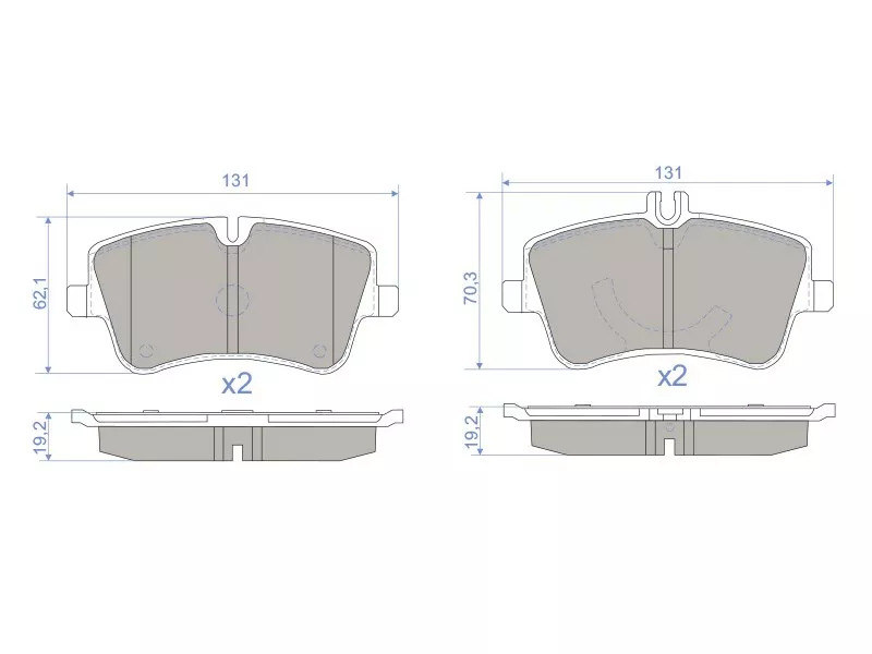 Колодки тормозные передние (без датчика износа) -BB0231 Blitz для MERCEDES C-CLASS
