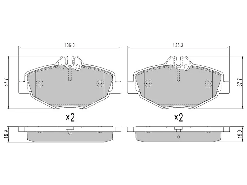 Колодки тормозные (Спереди) Mercedes-Benz E-Class 02-09 - Артикул STA0034206520 - Производитель Sat - Фото, Отзывы, Цены 