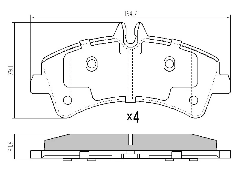 Колодки тормозные (Сзади) Mercedes-Benz Sprinter 06-18 / Volkswagen Crafter 06-16 - Артикул STA0044208120 - Производитель Sat - Фото, Отзывы, Цены 