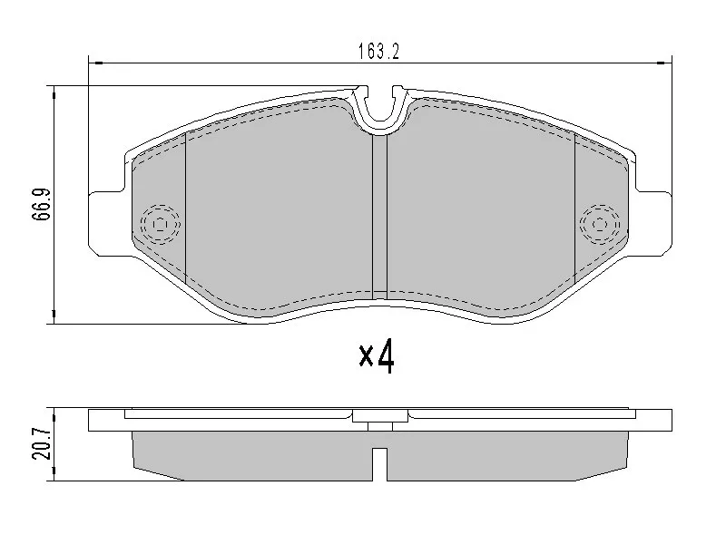 Колодки тормозные передние (до 3.5т) -STA0044208320 Sat для MERCEDES SPRINTER